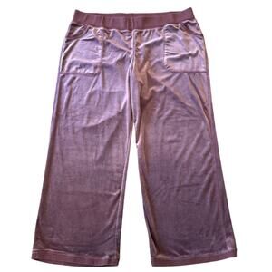Sundance Purple Valour Velvet Rose Purple Wide Leg Lounge Pant Size XXL